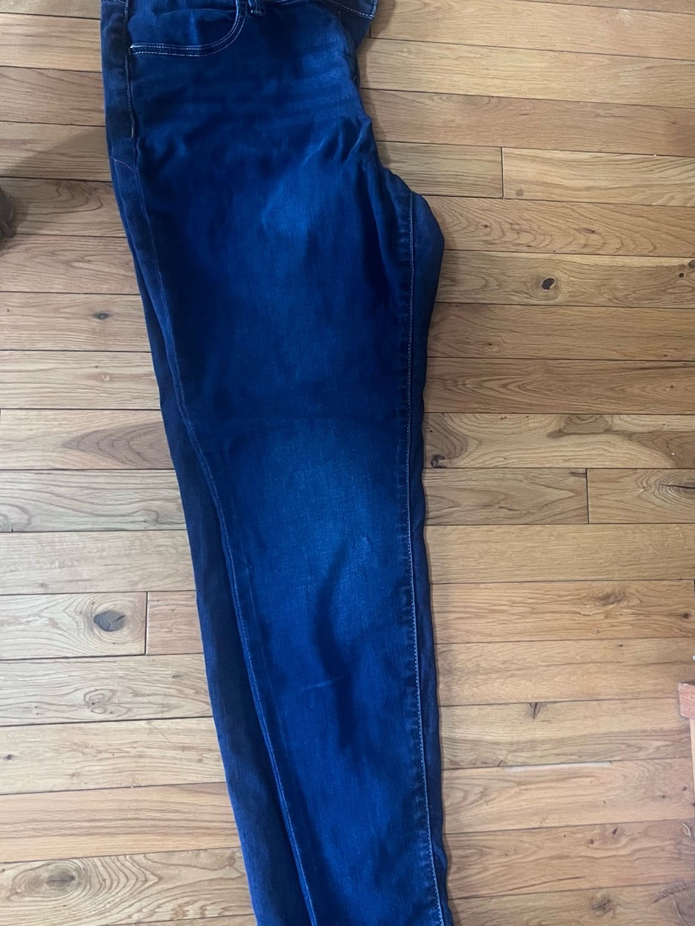 Maurices women’s mid rise Slim Straight Jeans in Deep Indigo
